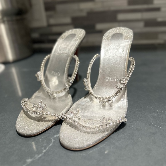 Christian Louboutin Shoes - Christian Louboutin Just Queen 100mm crystal-embellished sandal